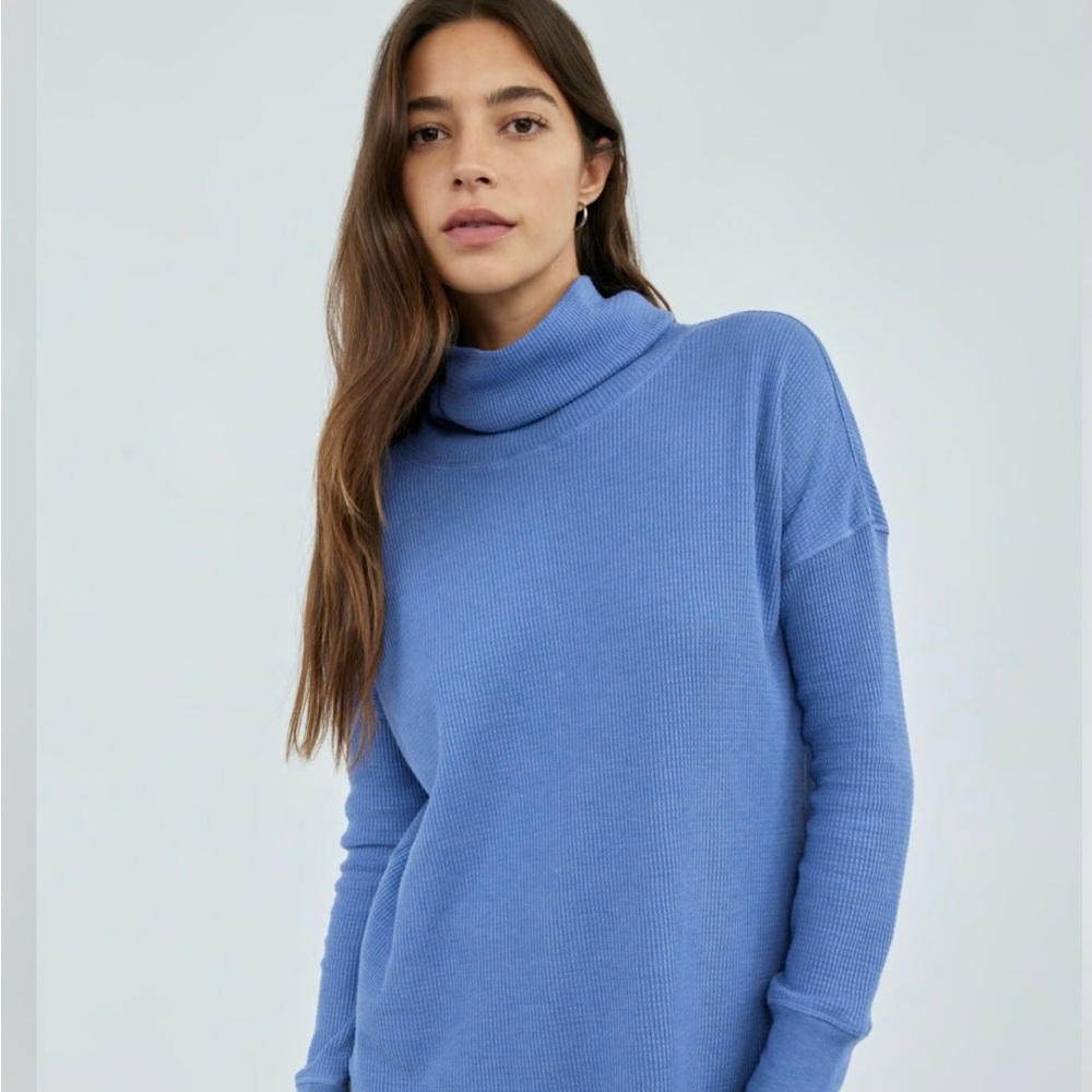 Aritzia Blue Turtleneck Sweater